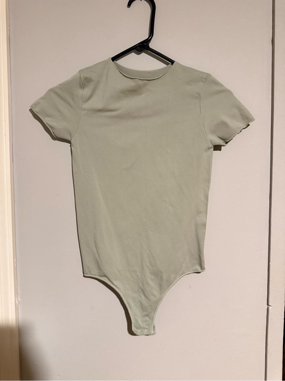 SKIMS Sage Green Short Sleeve Bodysuit